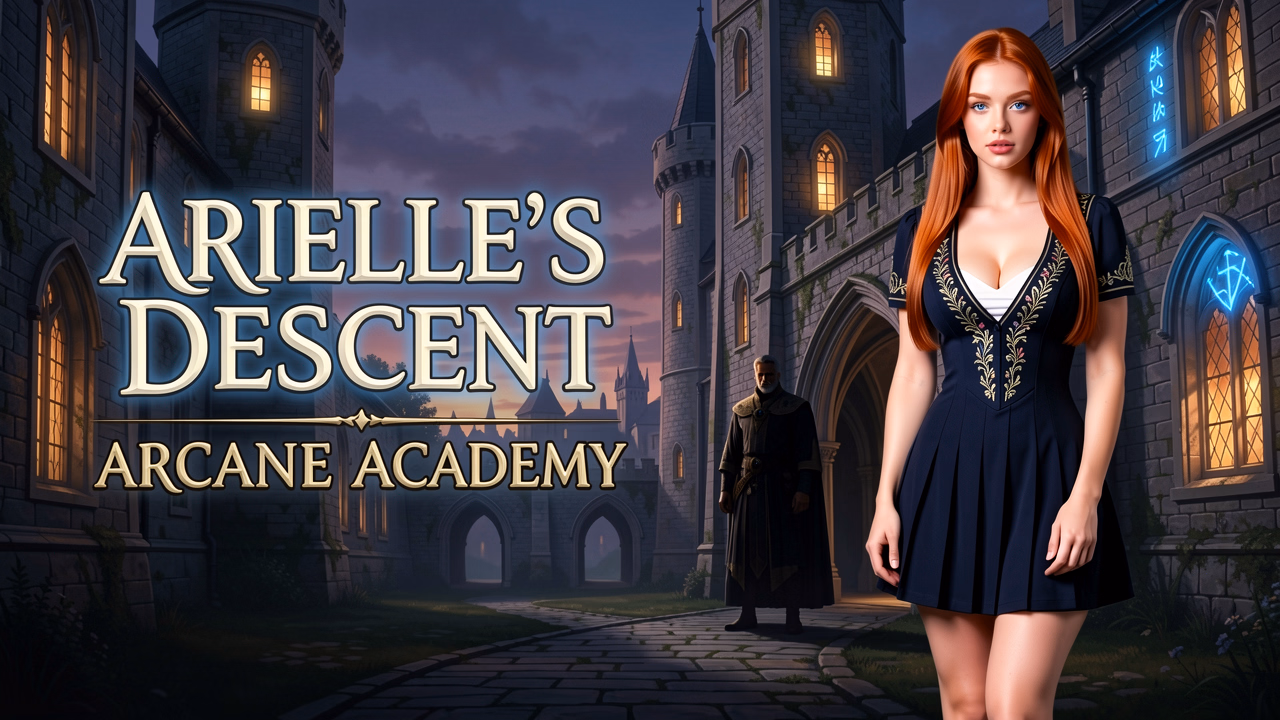 Arielle’s Descent: Arcane Academy — cover